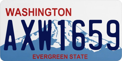 WA license plate AXW1659