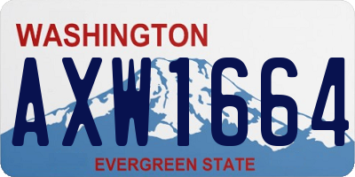 WA license plate AXW1664