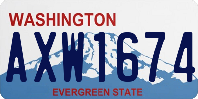 WA license plate AXW1674