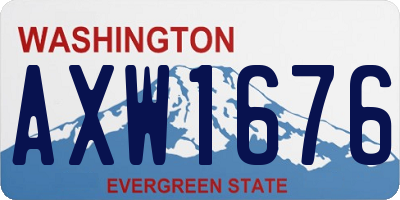WA license plate AXW1676