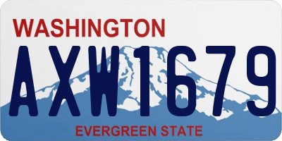 WA license plate AXW1679