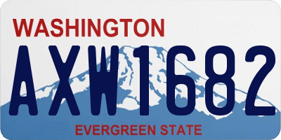 WA license plate AXW1682