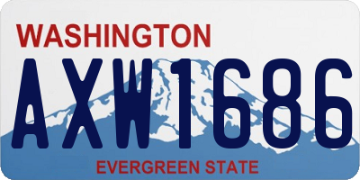 WA license plate AXW1686