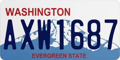 WA license plate AXW1687