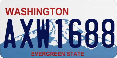 WA license plate AXW1688
