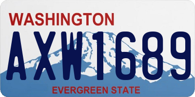 WA license plate AXW1689