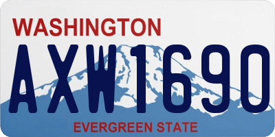 WA license plate AXW1690