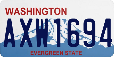 WA license plate AXW1694