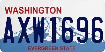 WA license plate AXW1696