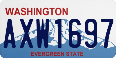 WA license plate AXW1697