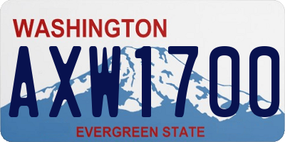 WA license plate AXW1700
