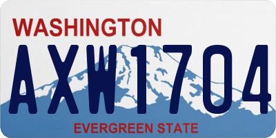WA license plate AXW1704