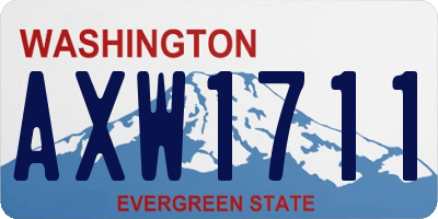WA license plate AXW1711