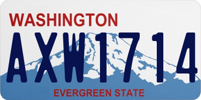 WA license plate AXW1714