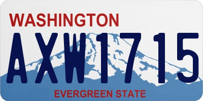 WA license plate AXW1715