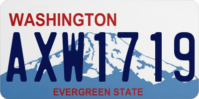WA license plate AXW1719