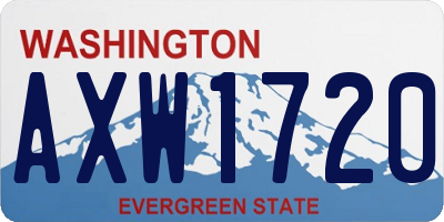 WA license plate AXW1720