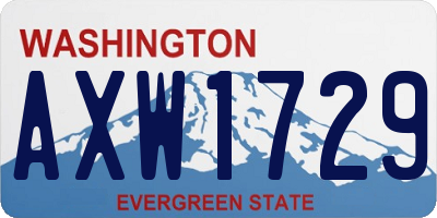 WA license plate AXW1729