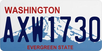 WA license plate AXW1730
