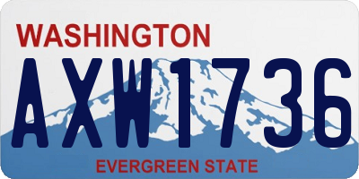 WA license plate AXW1736