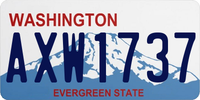 WA license plate AXW1737