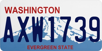 WA license plate AXW1739