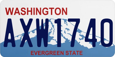 WA license plate AXW1740