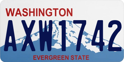 WA license plate AXW1742
