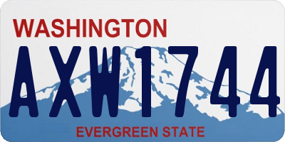 WA license plate AXW1744