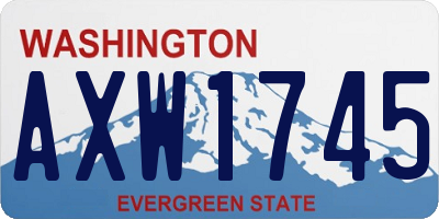 WA license plate AXW1745