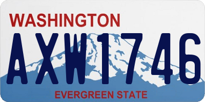 WA license plate AXW1746