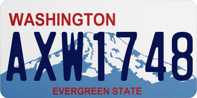 WA license plate AXW1748