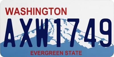 WA license plate AXW1749
