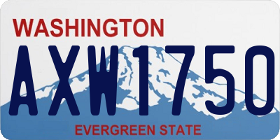 WA license plate AXW1750