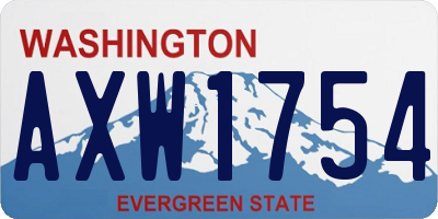 WA license plate AXW1754