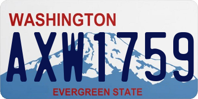 WA license plate AXW1759