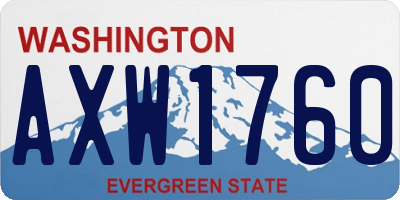 WA license plate AXW1760