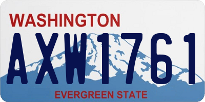 WA license plate AXW1761