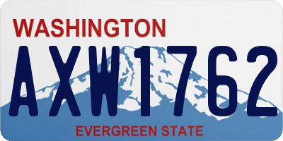 WA license plate AXW1762