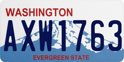 WA license plate AXW1763