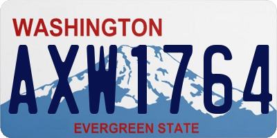 WA license plate AXW1764