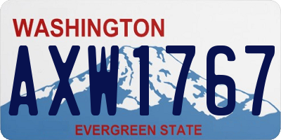 WA license plate AXW1767