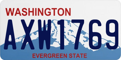 WA license plate AXW1769