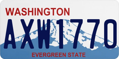 WA license plate AXW1770