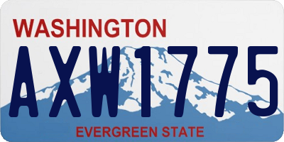 WA license plate AXW1775