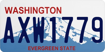 WA license plate AXW1779