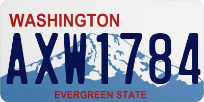 WA license plate AXW1784