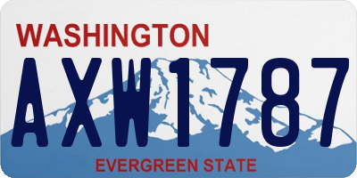 WA license plate AXW1787