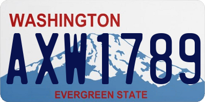 WA license plate AXW1789