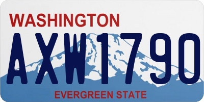 WA license plate AXW1790